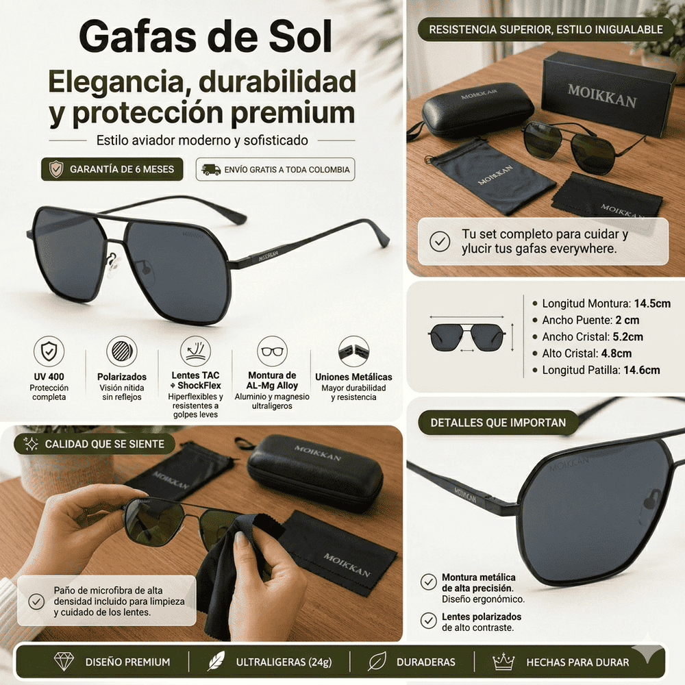 Gafas de metal con estuche RUX G